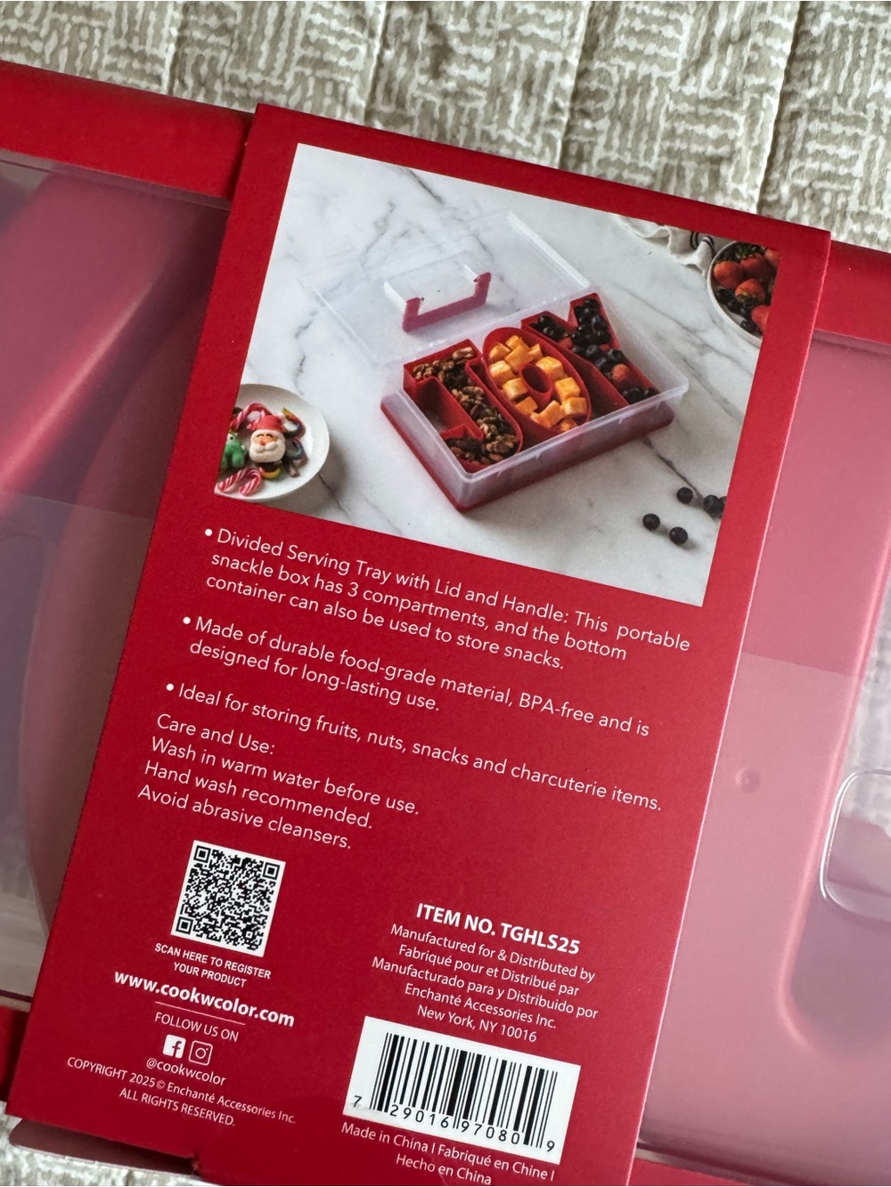 Brand New CWC Cook With Color Snack Box Set - Red JOY & Green Tree Inserts - Picture 4 of 7